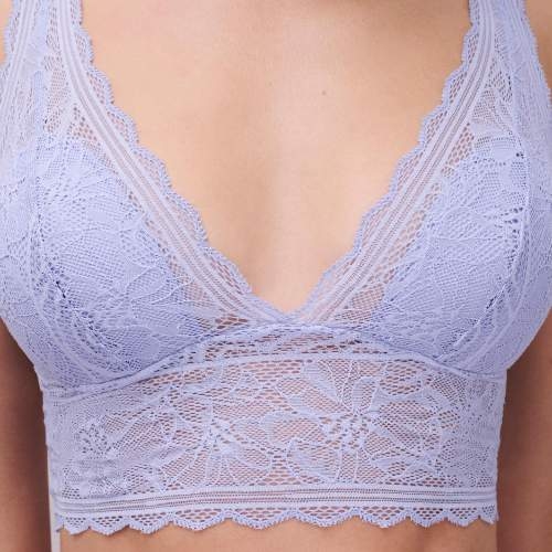 Chantelle Floral Touch jeans blue wireless bra