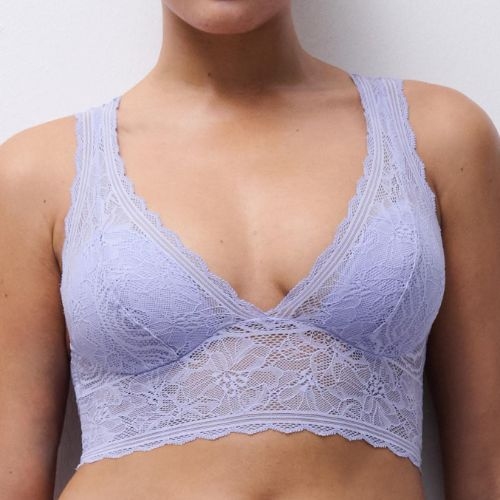 Chantelle Floral Touch jeans blue wireless bra