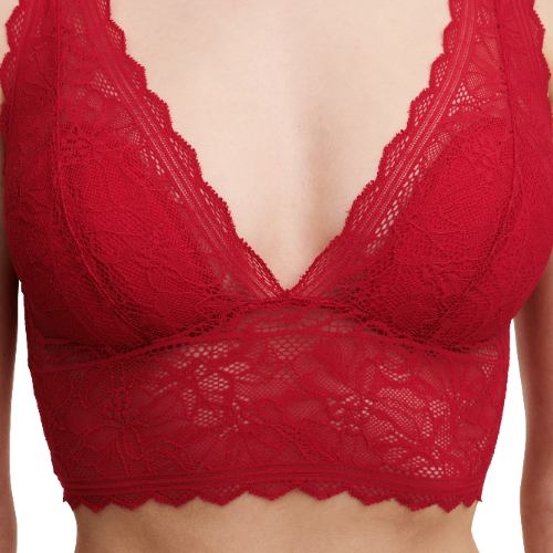 Chantelle Floral Touch scarlet red wireless bra