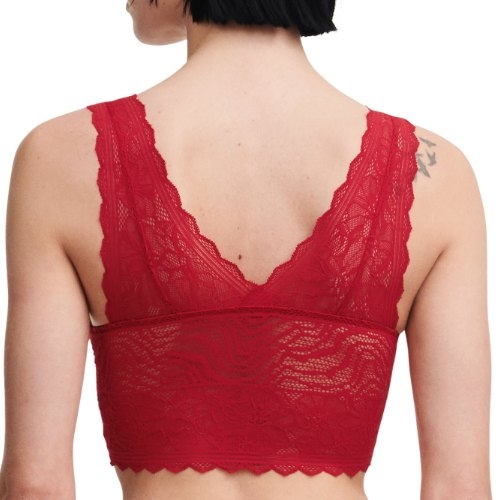 Chantelle Floral Touch scarlet red wireless bra