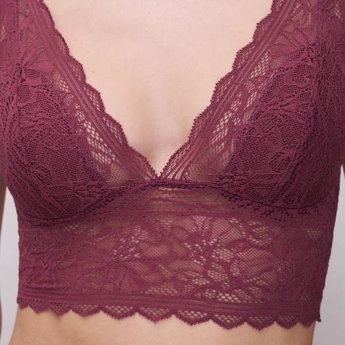 Chantelle Floral Touch purple wireless bra