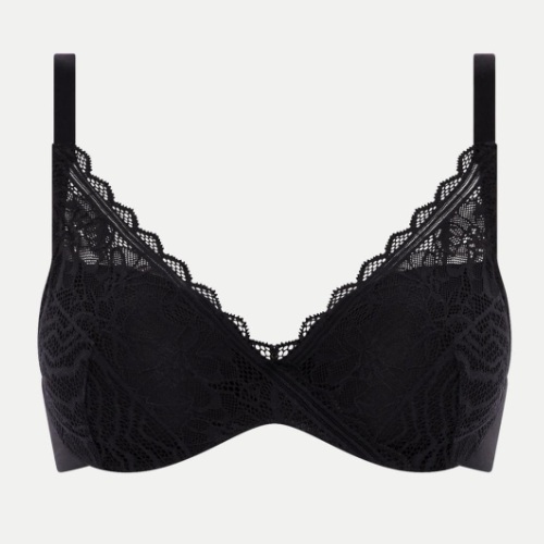 Chantelle Floral Touch black padded bra