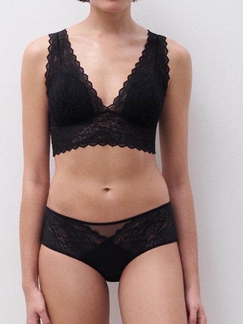 Chantelle Floral Touch black wireless bra