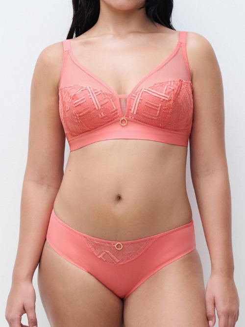 Chantelle Graphic Support coral wireless bra
