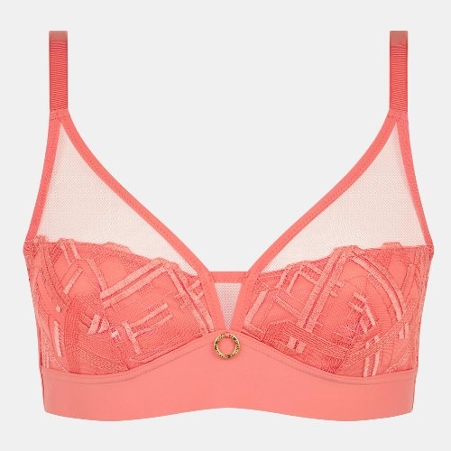 Chantelle Graphic Support coral wireless bra