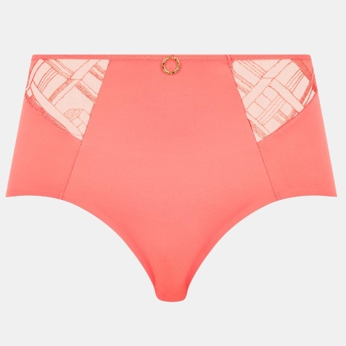 Chantelle Graphic Support coral high waist brief