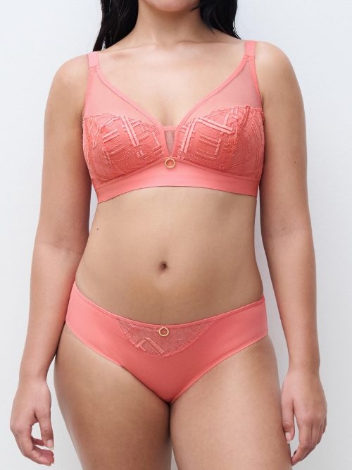 Chantelle Graphic Support coral brief