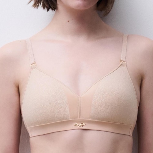 Chantelle Pure Lace beige wireless bra