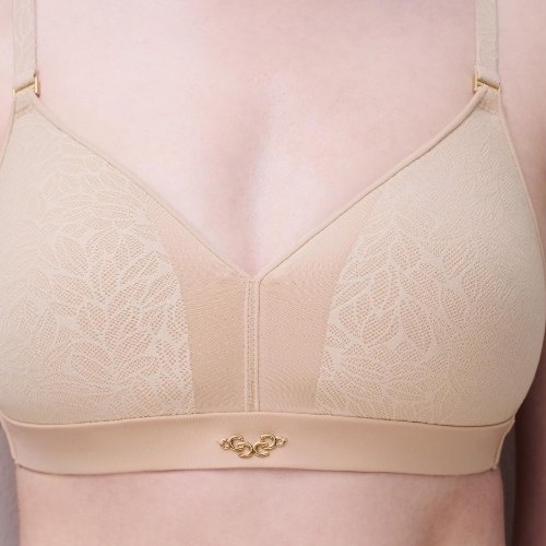 Chantelle Pure Lace beige wireless bra