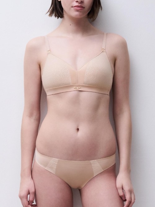 Chantelle Pure Lace beige wireless bra