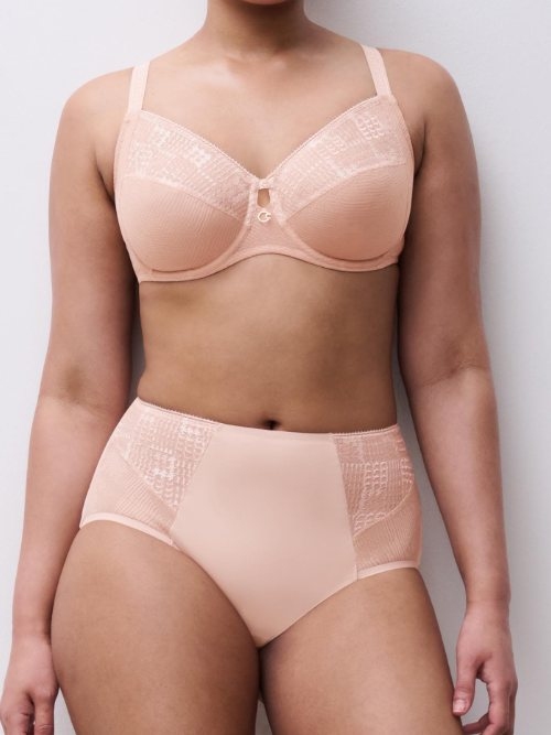 Chantelle Intrique pink high waist brief