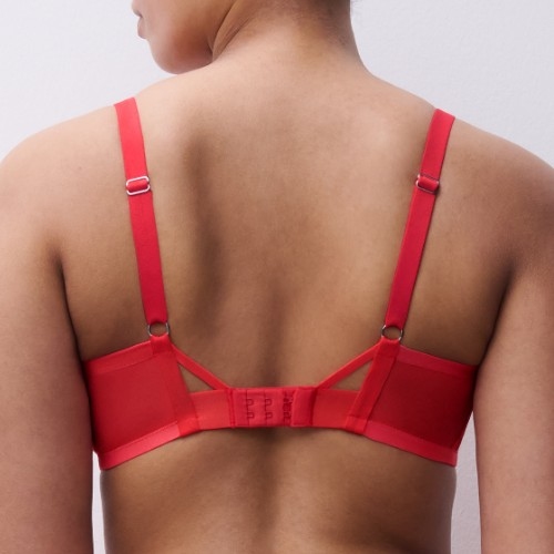 Chantelle Lush red non-padded bra