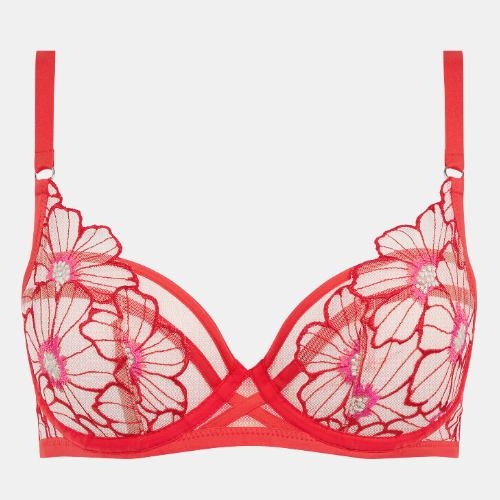 Chantelle Lush red non-padded bra