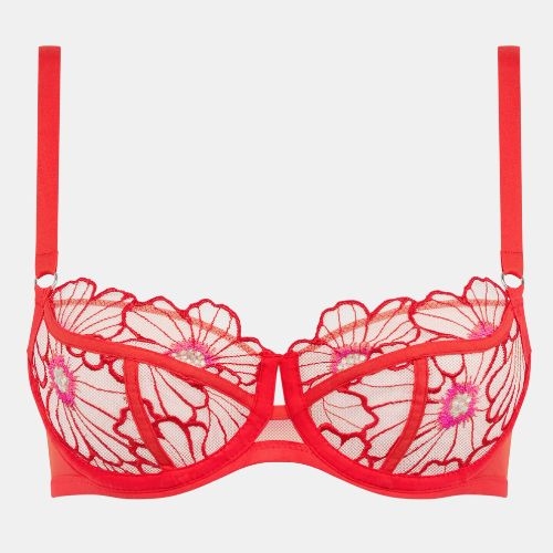 Chantelle Lush red non-padded bra