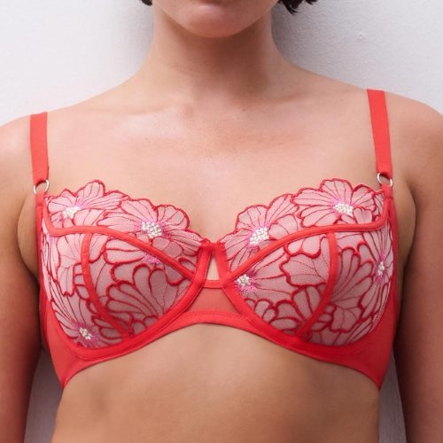 Chantelle Lush red non-padded bra
