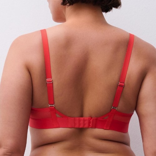 Chantelle Lush red wireless bra