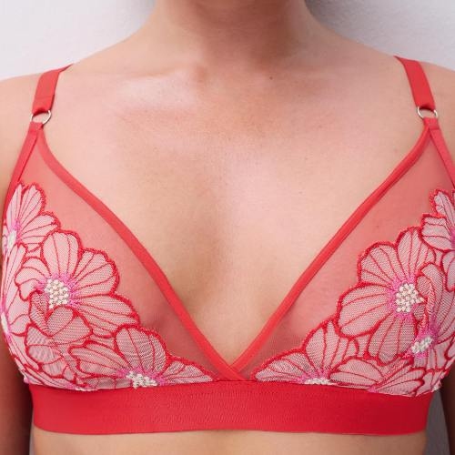 Chantelle Lush red wireless bra