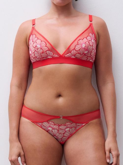 Chantelle Lush red wireless bra