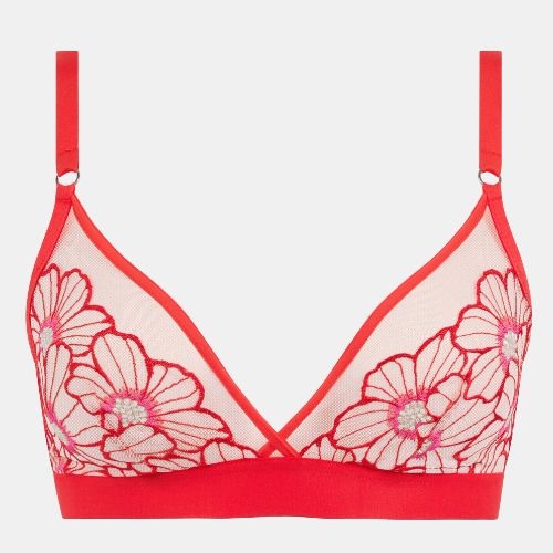 Chantelle Lush red wireless bra