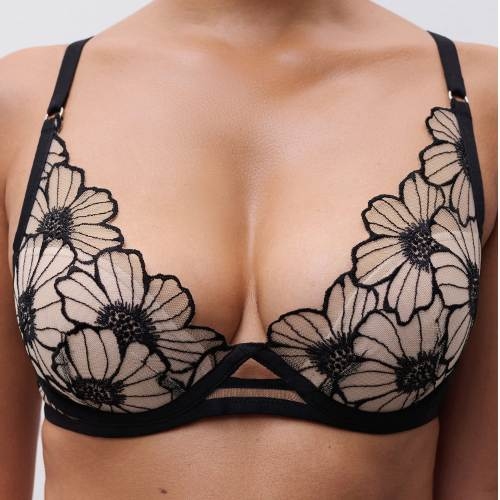 Chantelle Lush black/pink padded bra