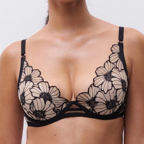 Chantelle Lush black/pink padded bra