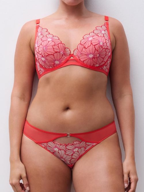 Chantelle Lush red padded bra