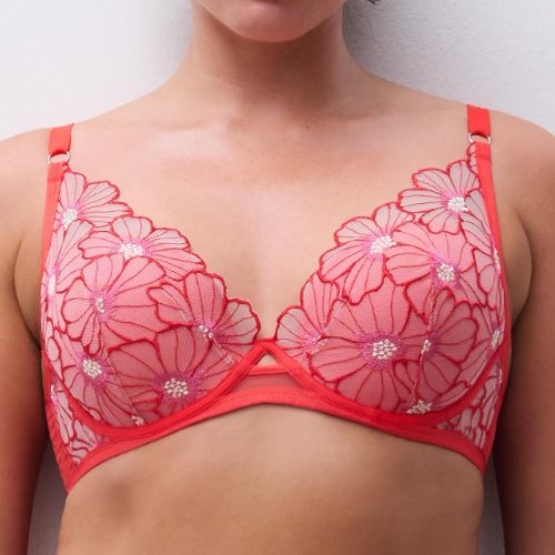 Chantelle Lush red padded bra