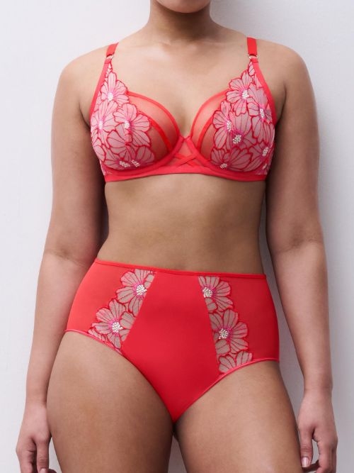 Chantelle Lush red high waist brief