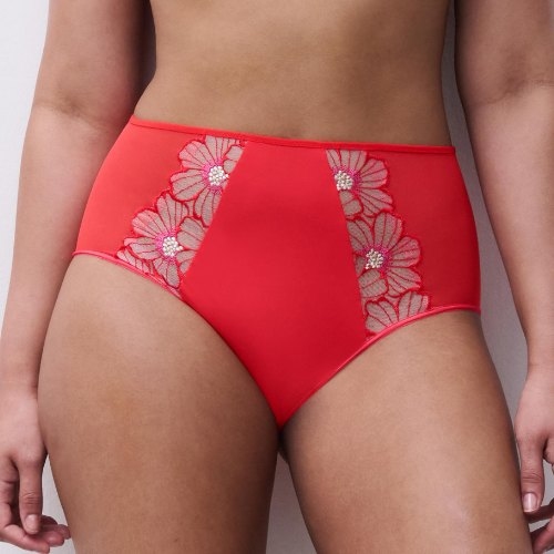 Chantelle Lush red high waist brief