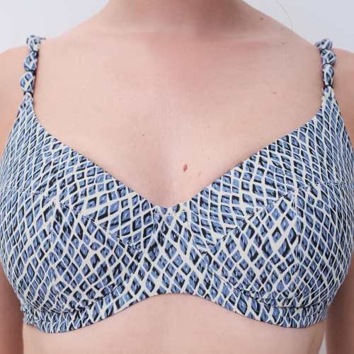 Femilet Badmode Tidra blue/print soft-cup bikini bra