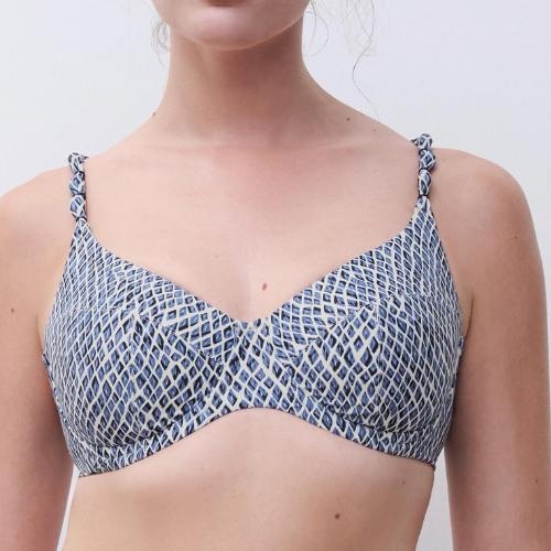 Femilet Badmode Tidra blue/print soft-cup bikini bra