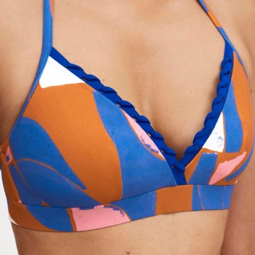 Chantelle Badmode Tribe blue/print soft-cup bikini bra