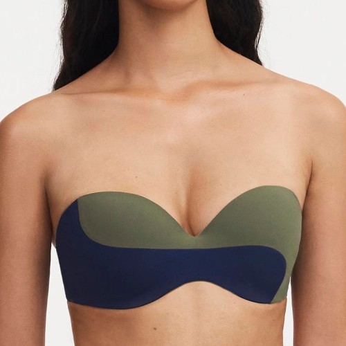 Chantelle Badmode Aura blue/green soft-cup bikini bra