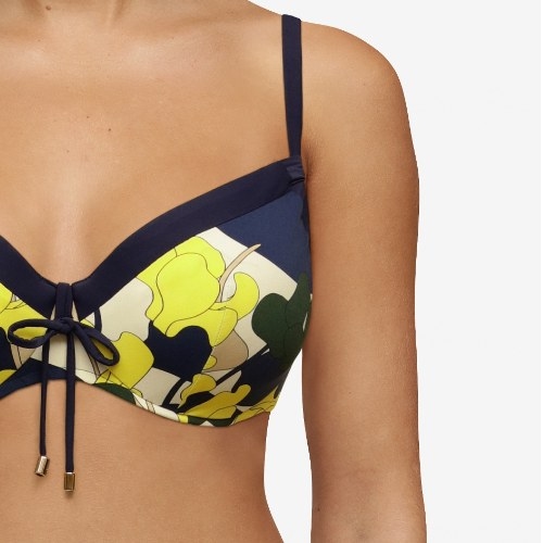 Chantelle Badmode Flowers blue/print soft-cup bikini bra