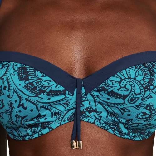 Chantelle Badmode Flowers blue soft-cup bikini bra