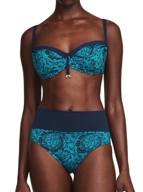 Chantelle Badmode Flowers blue soft-cup bikini bra