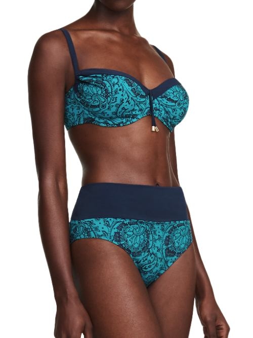 Chantelle Badmode Flowers blue soft-cup bikini bra