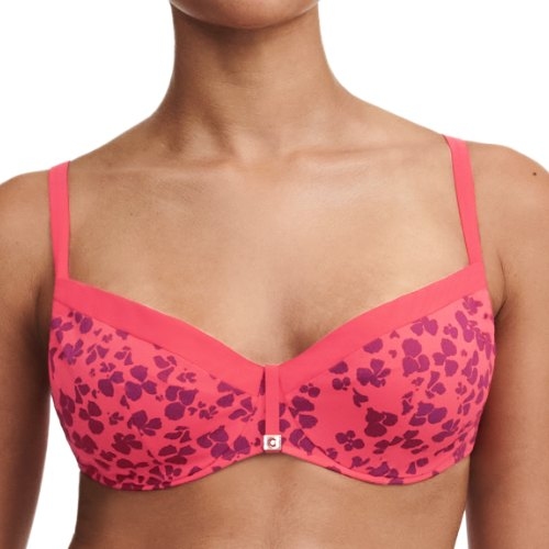 Chantelle Badmode Flowers pink soft-cup bikini bra