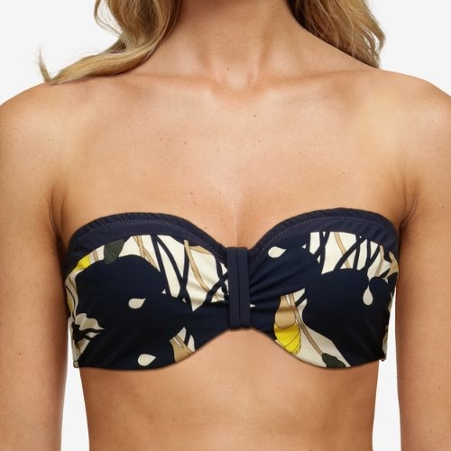 Chantelle Badmode Flowers navy/print soft-cup bikini bra