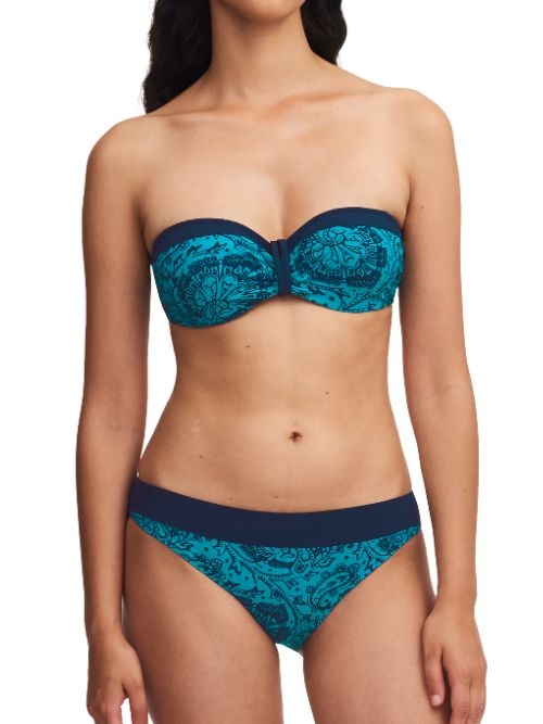 Chantelle Badmode Flowers blue soft-cup bikini bra