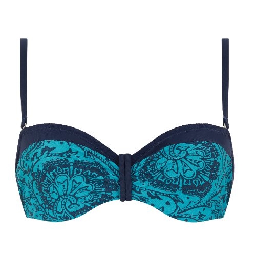 Chantelle Badmode Flowers blue soft-cup bikini bra