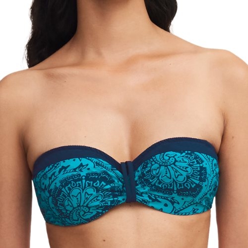 Chantelle Badmode Flowers blue soft-cup bikini bra