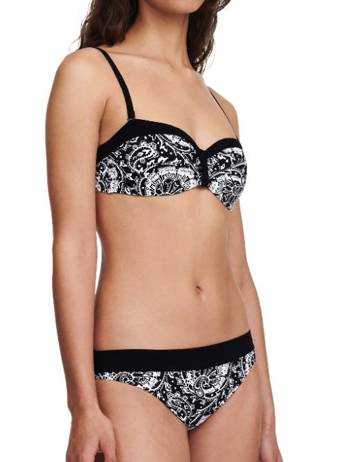 Chantelle Badmode Flowers black/white soft-cup bikini bra