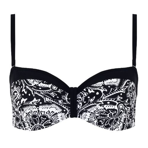 Chantelle Badmode Flowers black/white soft-cup bikini bra