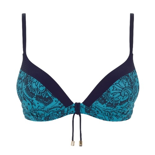 Chantelle Badmode Flowers blue push up bikini bra