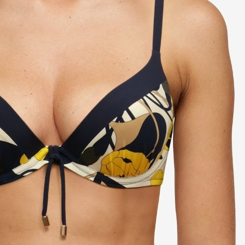 Chantelle Badmode Flowers navy/print push up bikini bra