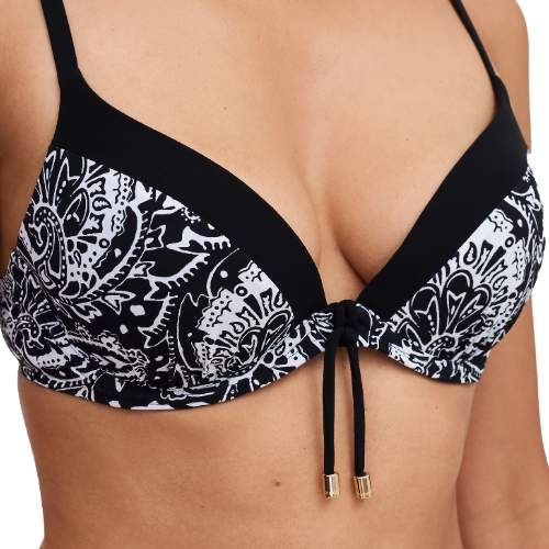 Chantelle Badmode Flowers black/white push up bikini bra