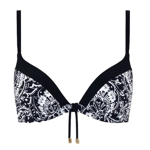 Chantelle Badmode Flowers black/white push up bikini bra