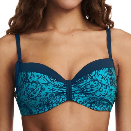 Chantelle Badmode Flowers blue padded bikini bra