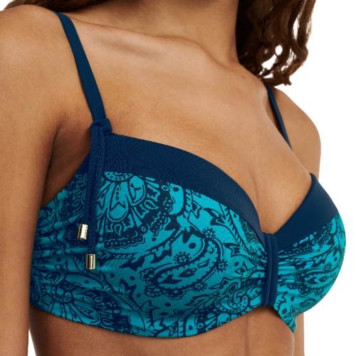 Chantelle Badmode Flowers blue padded bikini bra